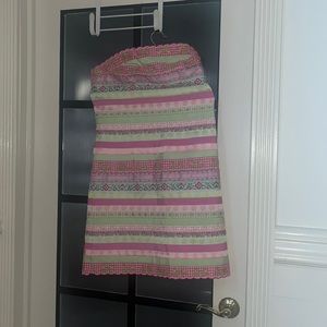 Women's lily pulitzer size 10 pink and green summer dress great condition